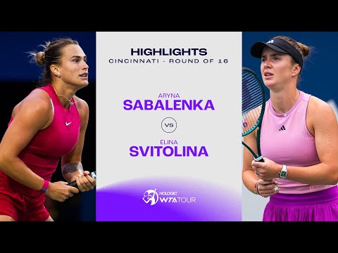 Aryna Sabalenka vs. Elina Svitolina- | 2024 Cincinnati Round of 16 | WTA Match Highlights