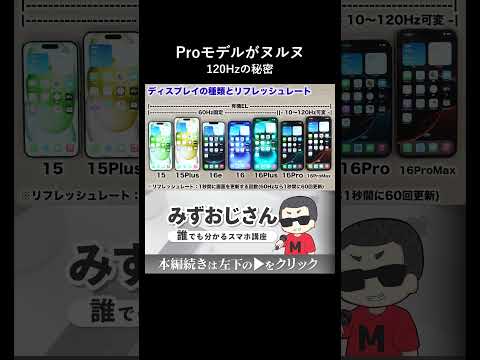 Proモデルだけ画面がヌルヌル動く理由