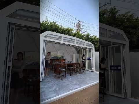 I turned the balcony into this #foryou #sunroom #pc #aluminum #home #decoration #villa #mobilepatio