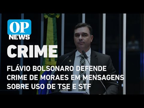 Flávio Bolsonaro defende crime de Moraes em mensagens sobre uso de TSE e STF l O POVO NEWS