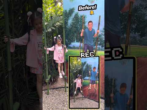 น้องมิลิน | เบื้องหลังเดินไม้ไผ่🩷 #น้องมิลิน #เด็กน่ารัก #โบ๊ะบ๊ะshorts #ตลก