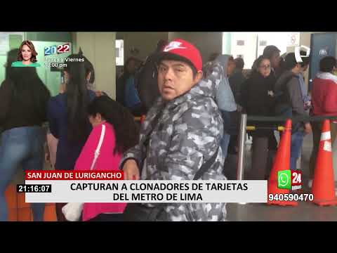 SJL: capturan a clonadores de tarjetas del Metro de Lima