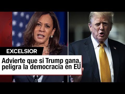 Kamala advierte sobre amenazas a la democracia mientras Trump acepta debatir