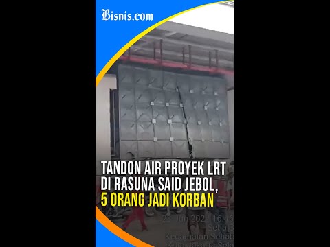 Tandon Air Proyek LRT di Rasuna Said Jebol, 5 Orang Jadi Korban