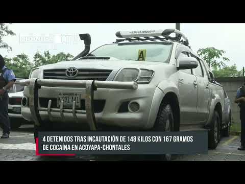Policía Nacional incauta casi 150 kilos de cocaína en Acoyapa, Chontales - Nicaragua