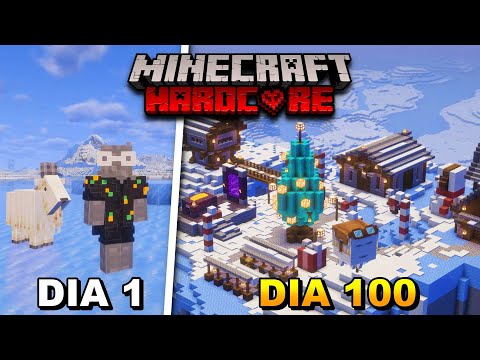 Sobreviví 100 Días en MONTAÑAS NEVADAS en Minecraft Hardcore