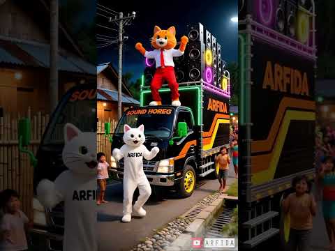 Karnaval Truk Sound Horeg Seru Kucing Joget lucu #soundhoreg #ai #kucing #trukoleng