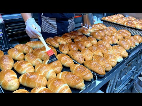 소금빵 하나로 대박터진 빵집! 1인당 5개 한정판매, 매일 500개 완판되는 소금빵 salt butter roll bread making - Korean bakery