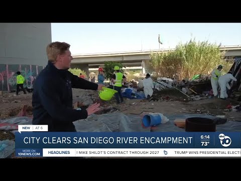 City clears San Diego River Encampment