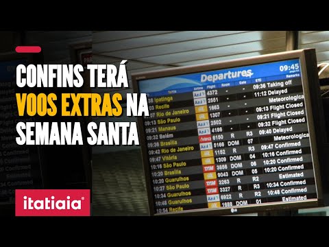 AEROPORTO DE CONFINS TERÁ VOOS EXTRAS NO FERIADO DA SEMANA SANTA