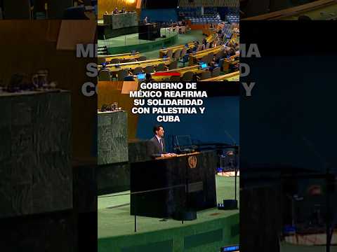 México reafirma su respaldo a Palestina y su solidaridad con Cuba en la Asamblea General de la ONU