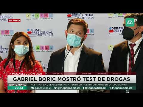 Boric se refiere a test de drogas tras el debate Anatel 2021