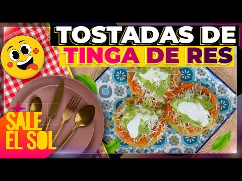 Receta de tostadas de tinga de res con la chef Ingrid Ramos y Juan Soler