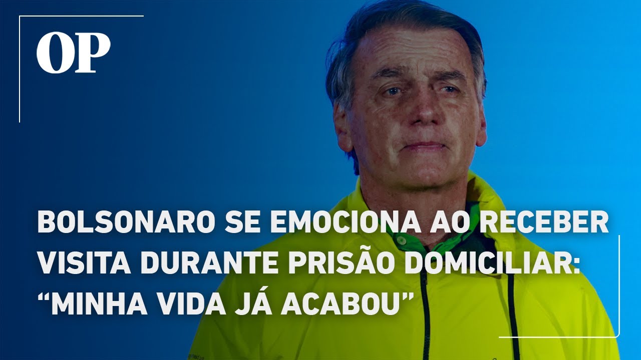 Bolsonaro se emociona ao receber visita durante prisão domiciliar: “Minha vida já acabou”