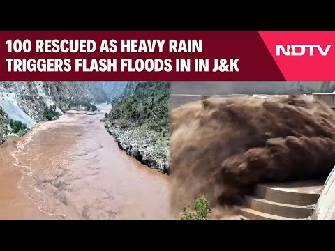 J&K Flash Floods | Heavy Rain In J&K's Ramban Triggers Flash Flood, Over 100 Rescued