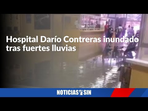 Hospital Darío Contreras inundado tras fuertes lluvias