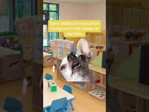 Educators trying not to fall asleep during nap time 😴 #nap #school