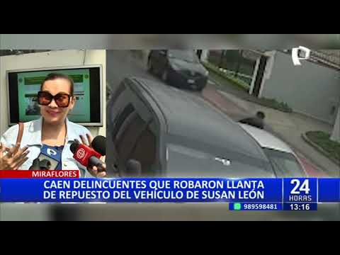 Miraflores: caen delincuentes que robaron llanta de repuesto del vehículo de Susan León (2/2)