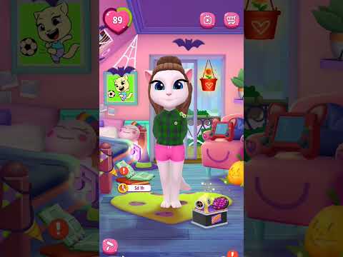 angel's playing 😘#mytalkingangela2 #shortsfeed #games
