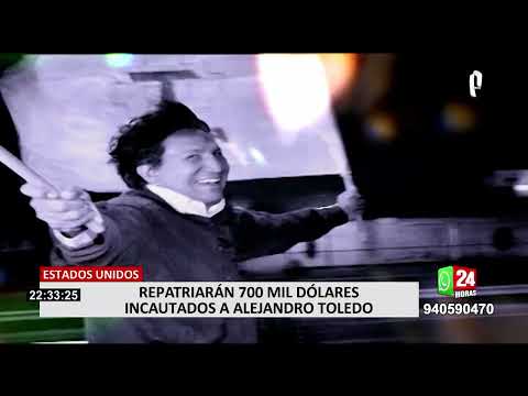 Alejandro Toledo: firman acuerdo para repatriar dinero congelado al expresidente