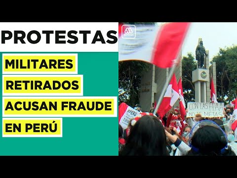 Perú: Militares retirados protestan contra supuesto fraude en elecciones presidenciales