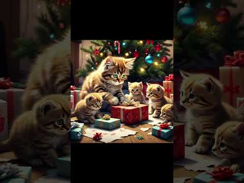 Celebration of happy Christmas #cat #cute #catlover #meow #ai #sadcatstory #viral #fypシ゚viral