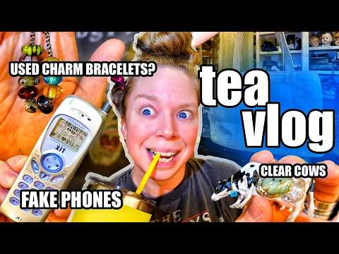 TEA VLOG & THRIFT HAUL (1995 Coach, Used Charm Bracelets!)