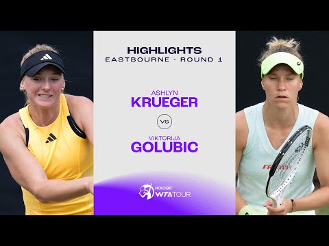 Ashlyn Krueger vs. Viktorija Golubic | 2024 Eastbourne Round 1 | WTA Match Highlights