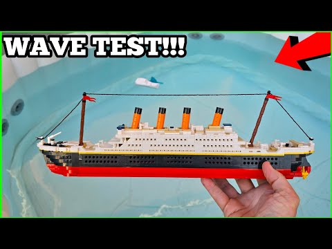 DOES THIS LEGO TITANIC COPY FLOAT + WAVE TEST !!