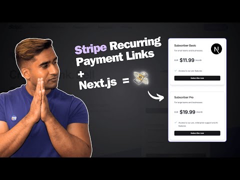 The Last Video You Need To Build Stripe Recurring Payment Links(Subscriptions) in Next.js