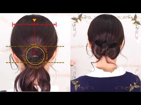 【セルフ】【ロングヘア】ひと手間加えたリボン結びのヘアアレンジ