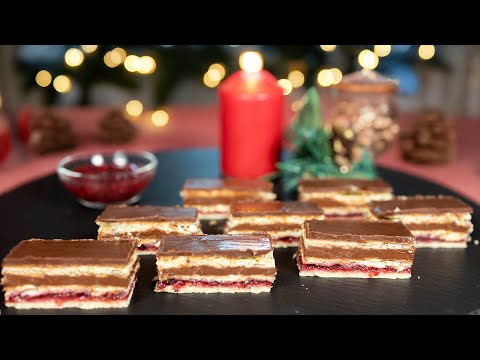 Az ünnep fényei - Csokoládés-málnalekváros zserbó