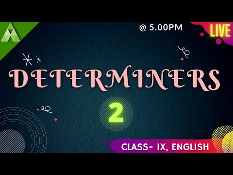 Determiners-2 | English | Live Quiz | Class-9 | Aveti Learning |