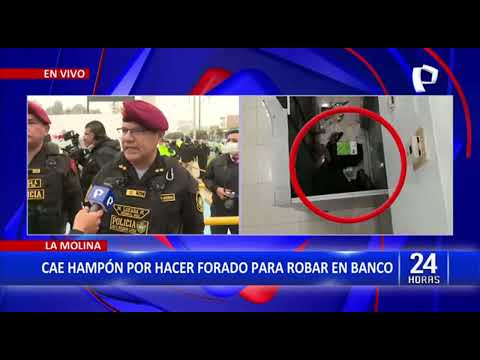 La Molina: Policía captura a delincuente que hizo forado para robar en banco