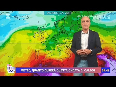 Il meteo: allerta caldo in Italia -  Unomattina estate 21/06/2024