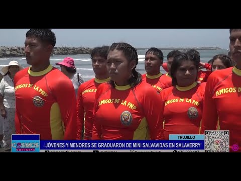 Trujillo: jóvenes y menores se graduaron de minisalvavidas en Salaverry