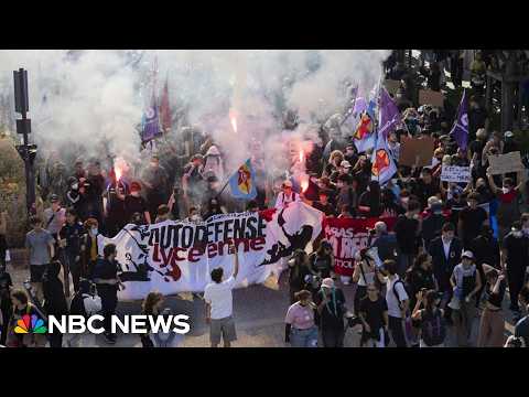 Over 500 French schools shut down amid violent student protests