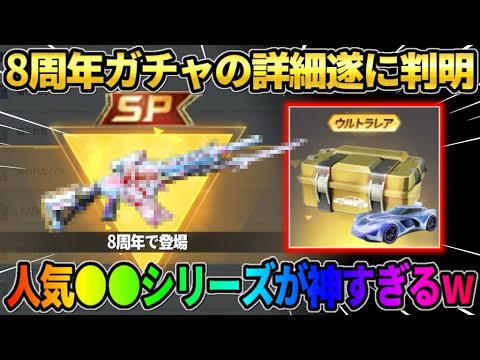 【荒野行動】8周年で来るガチャの詳細が遂に判明!? SP金銃＆人気●●の金枠スキン登場が神すぎるwwww