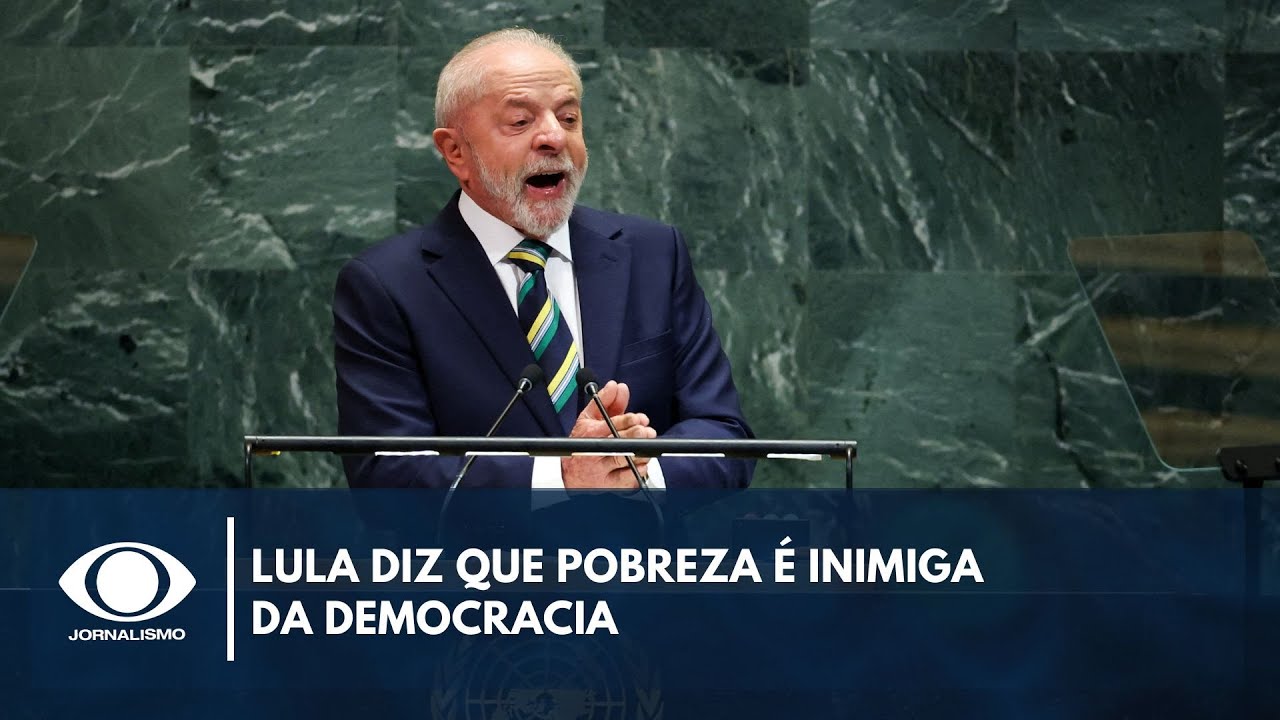 Lula diz que pobreza é inimiga da democracia e critica gastos com guerras na ONU
