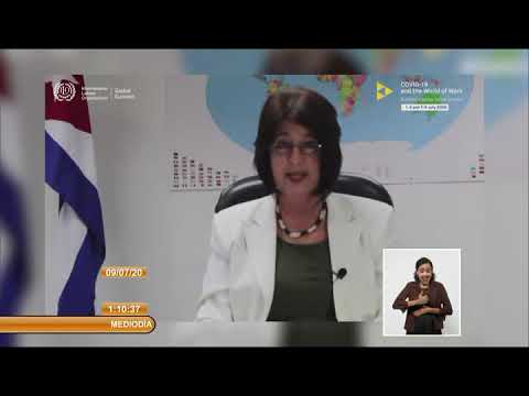 Expone ministra de Trabajo y Seguridad Social protección de Cuba a los trabajadores durante la pande
