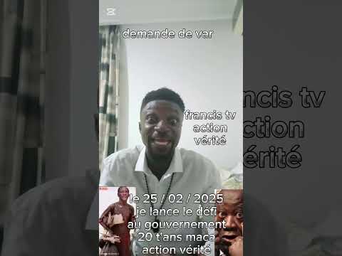 @je lance le défi au gouvernement 20 t'ans maca.