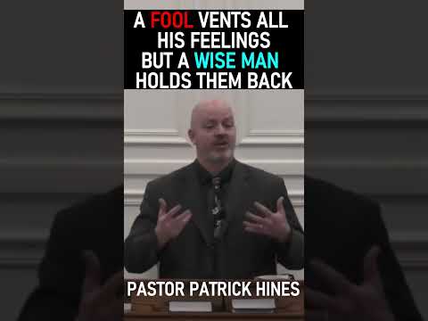 A Fool Vents All His Feelings - Pastor Patrick Hines Sermon #shorts #christianshorts #JesusChrist