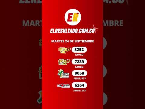 RESULTADO LOTERIA LA CRUZ ROJA - LOTERIA HUILA  Y SUPER ASTRO MARTES 24 de septiembre  #Shorts