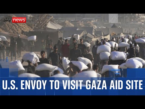 Trump's special envoy to the Middle East will inspect a food distribution site
