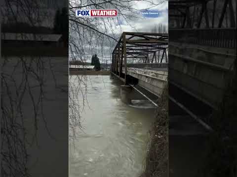 RISING RIVER 🌊: The Water Levels In The Snohomish River In Washington Continue To Rise