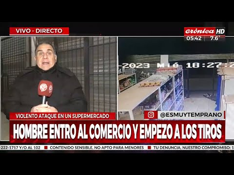 Moreno: entró al supermercado, arrancó a los tiros y mató a una persona