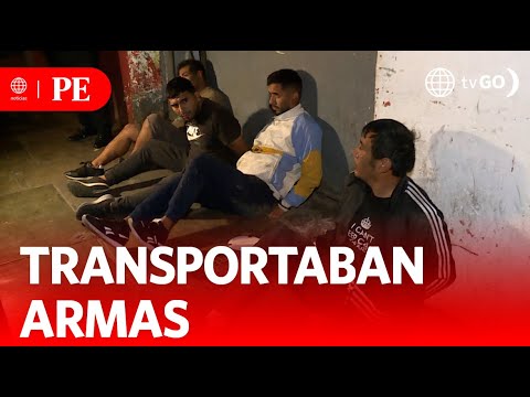 Policía detuvo a sujetos que transportaban armas | Primera Edición | Noticias Perú