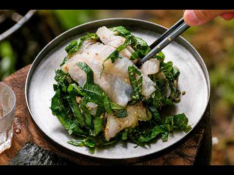 광어깻잎막회, 김에 묵은지까지 싸 먹었습니다 🤤🐟 | <strong>Olive</strong> Flounder Perilla Muchim