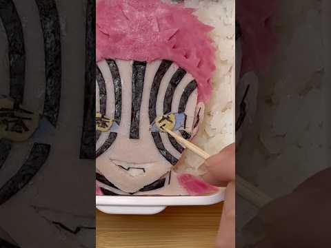 こっちはアフレコバージョンです！アフレコなしは関連動画を見てね！次は誰を作ろうかな？！#鬼滅の刃 #キャラ弁#猗窩座#お弁当 #鬼滅の刃無限城編