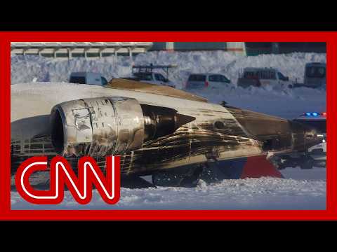 Delta airlines flight crashes, flips upside down at Toronto airport